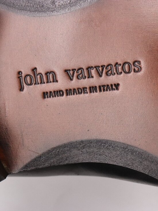 John Varvatos Men\'s 8 Black Leather Double Monk Oxford Handmade in Italy main image 4